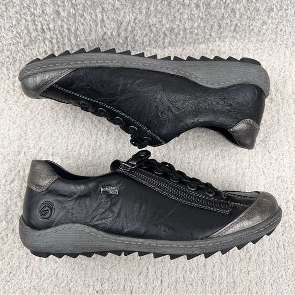 Remonte Shoes Womens 7 Black/Silver Liv 2 R1402-01 Side Zip Comfort‎ Side Zip - Picture 2 of 14